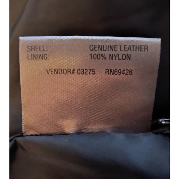 Wilson Leather jacket Men's Size XL Black Collared Full zip Pockets Lined Coat - Picture 9 of 16